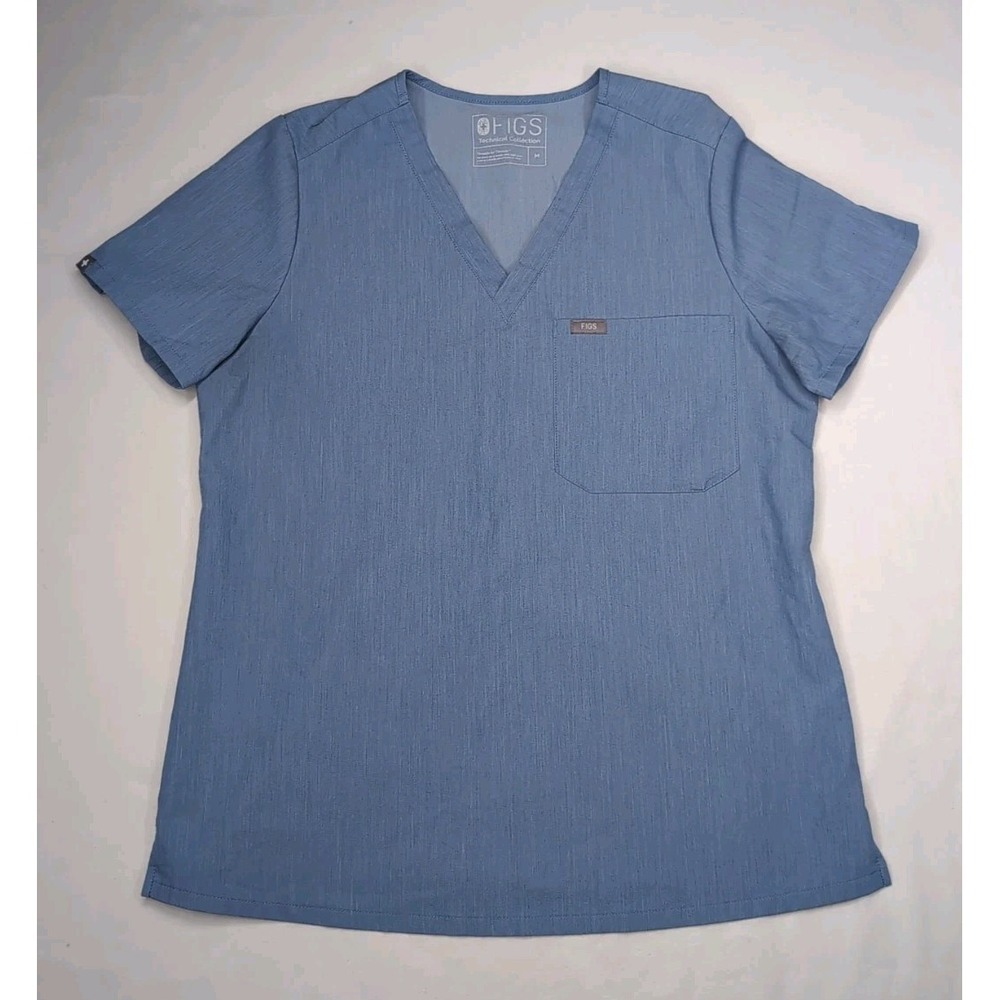 Figs Women's Medium Catarina One Pocket Scrub Top Heather indigo PO 1299 Medical